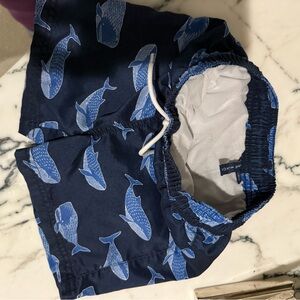 Janie and Jack Blue Whale Swim Trunks